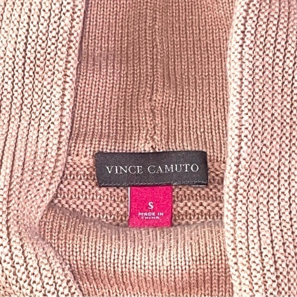 Vince Camuto Soft Knit Dusty Rose Cowl Neck Sweater Oversized Size Small - Picture 7 of 10
